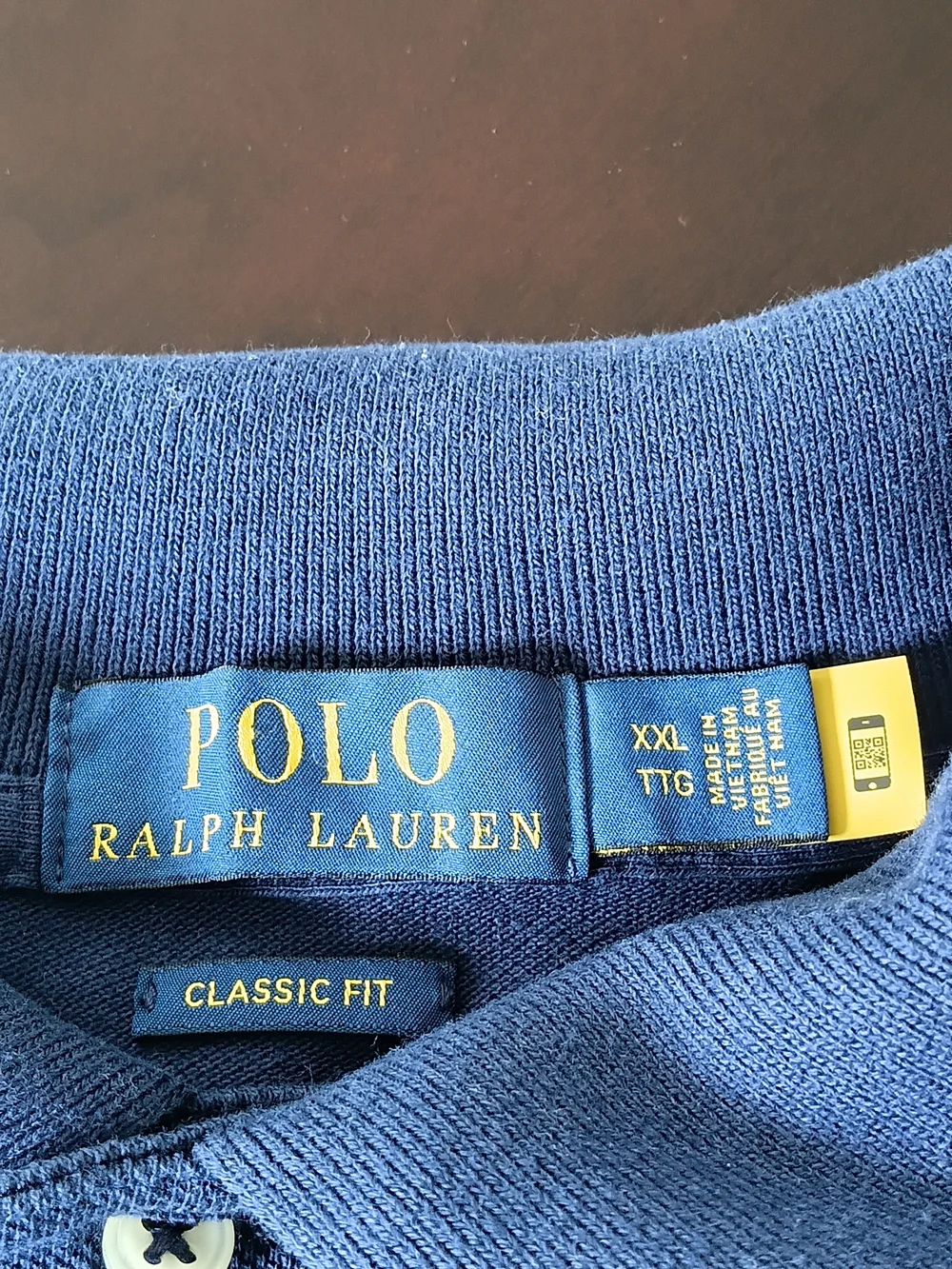 Polo Ralph Lauren Men's Navy / Yellow Rugby Polo Shirt Size XXL